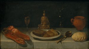 Stilleben och utlagt bord